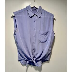 Equipment Femme XS Lavender Purple Silk Sleeveless Blouse Top Shirt
